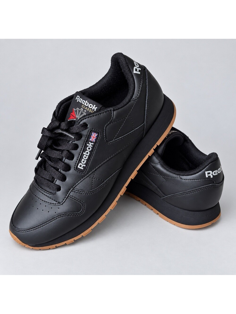 Reebok Classic Leather GY0954 Men’s 9 Black Gum Low Top Retro Sneakers